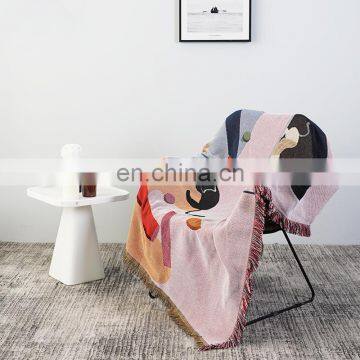 RAWHOUSE Cotton Rug Tassel Blanket With Fringe Woven Tapestry Throw photo-4