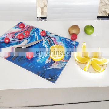 Best Selling Decorative sheet glass cutting board Blank Watermelon Design