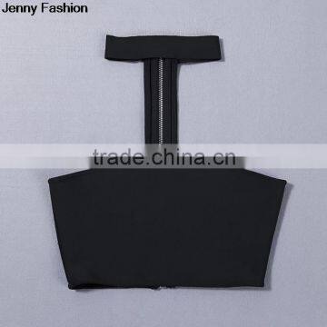 Jenny Fashion 2016 New Black Sey Women Bandage Fashion Crop Top photo-4