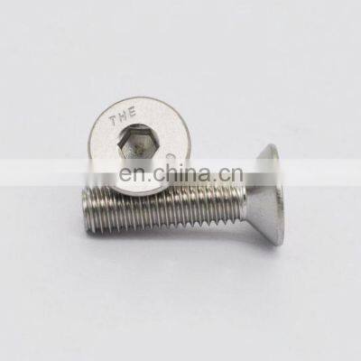 DIN7991 ISO10642 allen key head m4 stainless screw 304 hexagon socket countersunk head cup screw