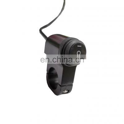 Waterproo CNC aluminium alloy switches black button on off on motorcycle  7/8