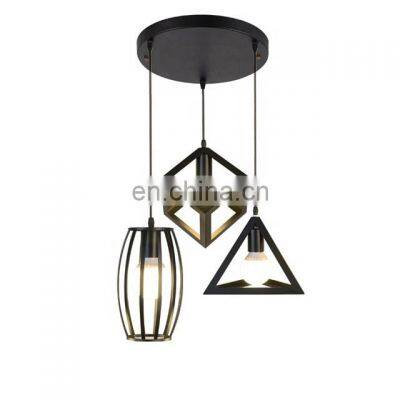 Vintage LED Pendant Light E27 Retro Pendant Lamp Restaurant Black Hanging Light Home Lighting