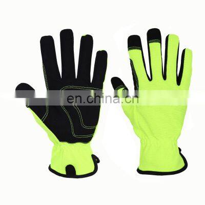 HANDLANDY green nubuck touchscreen car repair Work Gloves Vibration-Resistant hand gloves for light work