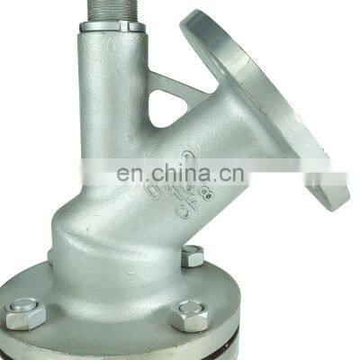 DKV Ss304 Fluorinate Downward Discharge Globe Valve Flange Type PTFE Lined Globe Valve photo-4