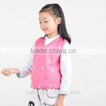 custom 100% Cotton Knitting children sweater waistcoat for autumn