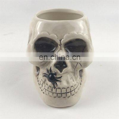 Custom Skull Shaped Ceramic Halloween Candy Bowl