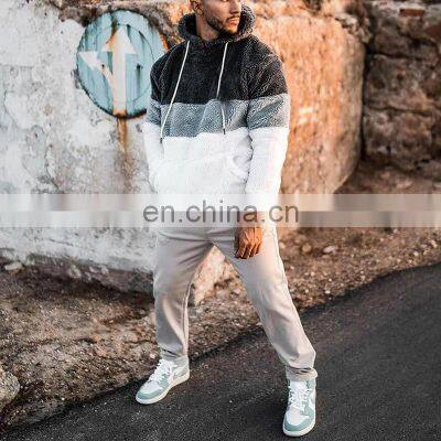 2021 Christmas Spring Amazon Men's European and American Three-color Print Hooded Custom Fashion Casual Sweater Men photo-5