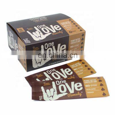 China Wholesale Custom Digital Printing Matte 1.62oz Blank Mylar Bag Snack Food Packaging Bar Wrapper With Easy Tear