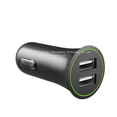 USB автозарядное устройство с двойным портом для зарядки мобильных телефонов и ноутбуков