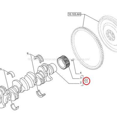 FPT IVECO CASE Cursor11 F3GFE613A B001 5801863562/5801690111 Crankshaft Assy 5801826071 photo-4