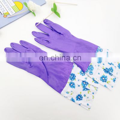 Household Kitchen Wash Dishes Cleaning Gloves Waterproof Long Sleeve Warm Latex Gloves