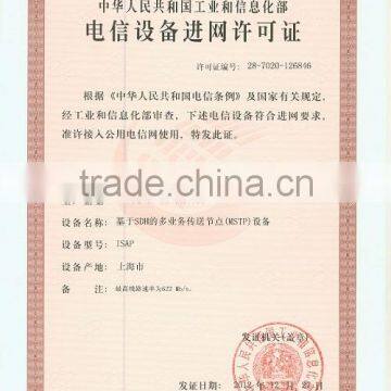 Telecommunications equipment into the network lice