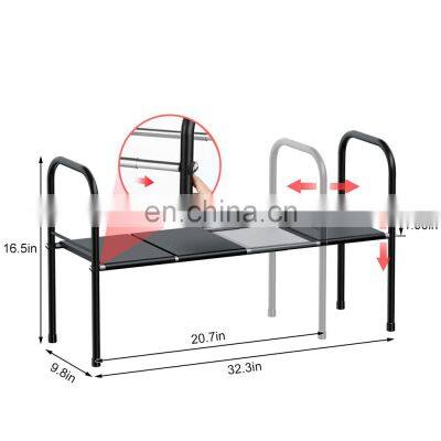 Under Sink Kitchen Rack Expandable Cabinet Shelf Organizer Rack With Removable Panels for Kitchen Bathroom Storage 2-Tier photo-3