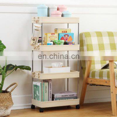 Storage Rack Kitchen Bathroom Trolley Mobile Shelving Multi-layer Slim Storage Rolling Cart  Storage Cart