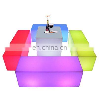 Commercial Garden Patio Outdoor Event Party Hookah Lounge Led Bar Furniture Table and Chairs Sofa Set photo-2