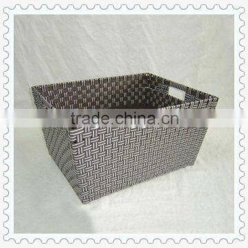 cheap decorative weaving handle plastic basket with handles