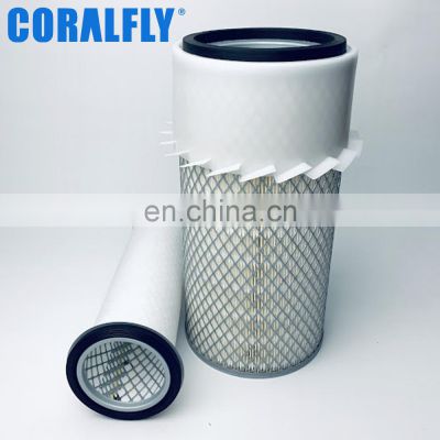 CORALFLY OEM ODM Heavy Duty Truck Air Filter Element AF1918KM 3I-0266 6681475 6424690 2MD455AP2 AF409K For Perkins 1004.4