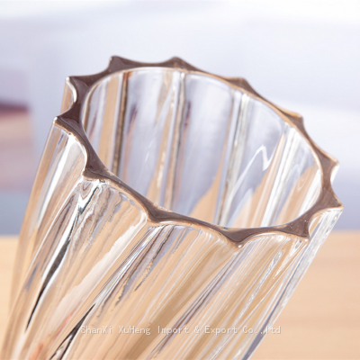 Wholesale Household Cheap Clear Elegant Cylinder Customized Glass Vase For Decoration photo-5