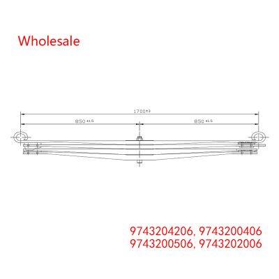 9743204206, 9743200406, 9743200506, 9743202006 Rear Axle Wheel Parabolic Spring Arm of Heavy Duty Vehicle Wholesale For Mercedes Benz