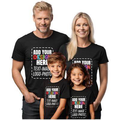 Custom T-Shirts for Unisex Youth & Toddler Kids, Custom Photo Text Image Tshirt, Create Your Own Family Matching Shirt White photo-4
