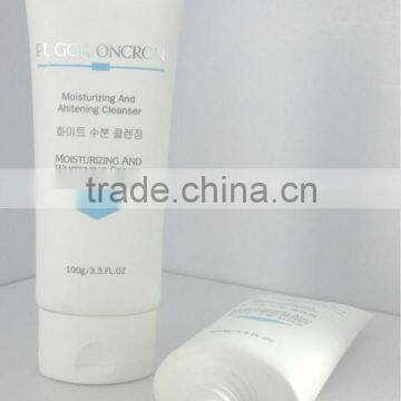 100ml cleanser flat tube with flip top cap