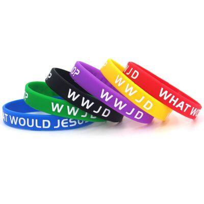 OEM Custom Printing Technology Religious Belief Silicone Bracelet Anti-toxic Odor-free High-quality Activities Wristbands