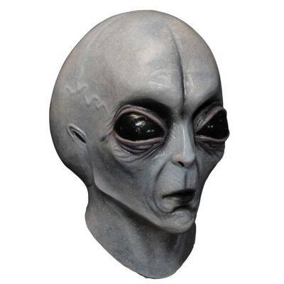 Alien Face Mask Halloween Prank UFO Party Cosplay Full Head Latex Masks