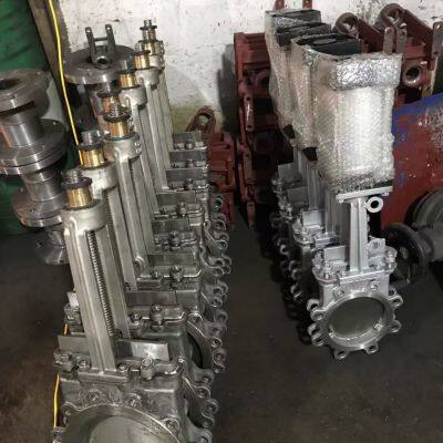 Stainless Steel Knife Gate Valve CF8 SS 303/304/316L/201 Pneumatic Petal Type 8 Inch DN200 Knife Gate Valve photo-4