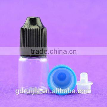 Gold supplier 5ml wide mouth plastic bottles for e-liquid with triangle mark