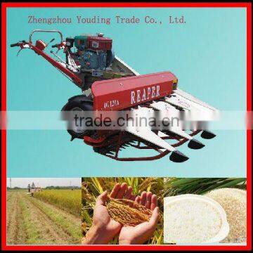 2012 promotion small /mini rice paddy rice reaper harvest machine