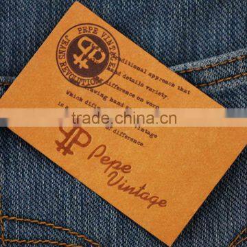 China Manufacture Supreme Quality Fashion Jeans Label Leather Patches photo-3