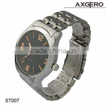 Nice quality quartz movt waterproof fashion model shiny stainless steel watches