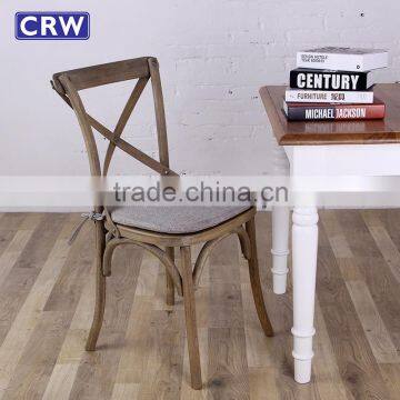 RCH-4001 Cross Back wood Chair with Cushion                        
                                                Quality Choice