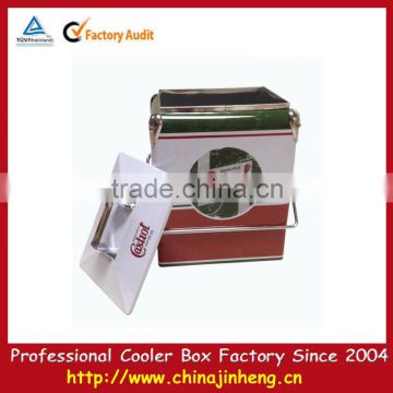 new model 17L metal ice cooler box,metal corona cooler box,portable ice cooler box