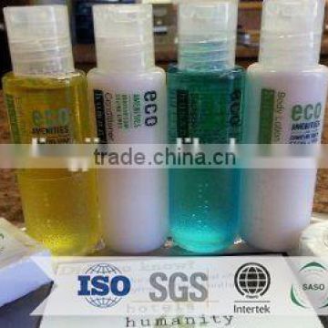 natural and organic 20-80ml customized decorative shampoo bottle /toilet hygiene products