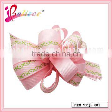 Chinese Manufacturer Wholesale Price no Fade Polyester Koker Curly Ribbon Hair Clip (XH1-001) photo-2