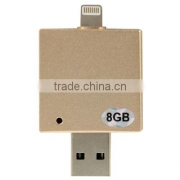 Customized new hot selling 8GB OTG USB Drive HD Flash Drive Memory Stick for iPhone 6 & 6 Plus