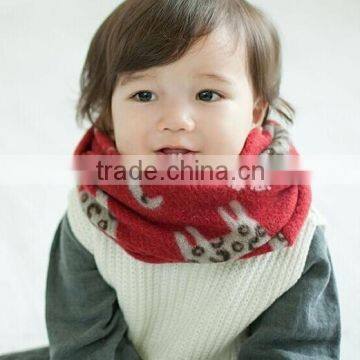 New Arrival Fashion Cute Cat Printed Circle Loop Style Autumn Winter Baby Kids Scarf