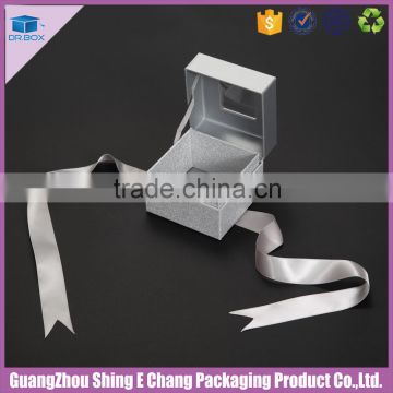 Alibaba china new product high quality silvery gift paper box for packaging with ribbon/window