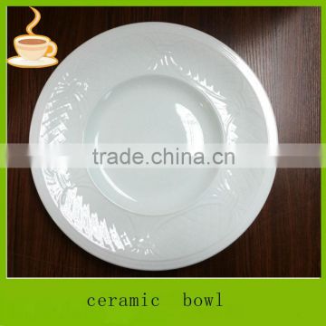 LJ-4503 12'' cake plate / ceramic cake plate / bulk white dinner plates