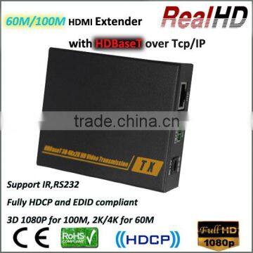 HDBaseT +RS232 +IR HDMI Extender 60m 100m 120m with UHD 2K 4K