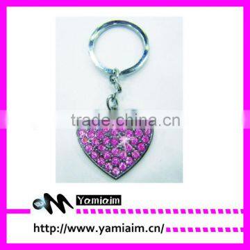 Cute Jeweled heart keychain