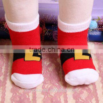 new design baby 3d funny christmas socks for wholesale baby christmas socks