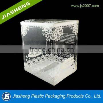 PET clear plastic decorative Christmas gift packaging folding box with printing