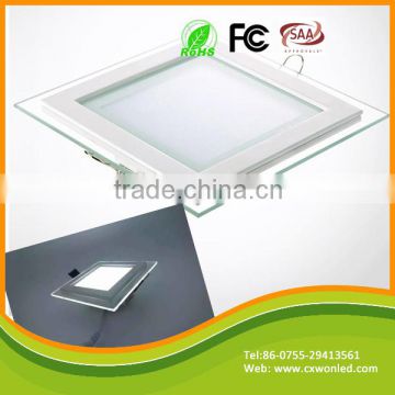 Shenzhen Manufacturer low price decoration panel lights round square recessed led light aluminum frame with glass panel                        
                                                Quality Choice