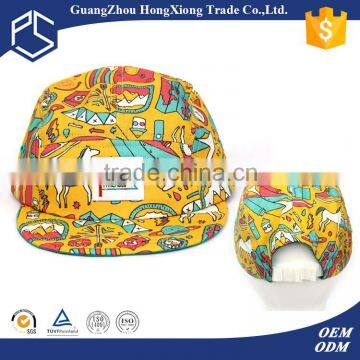 5 Panel Printed Pattern Flat Bill Baby Hat Wholesale photo-2