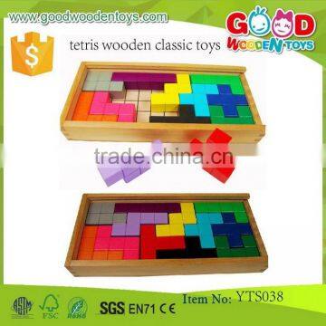 Educational Combination Toy Promotional Kids Wood Toys Tetris Wooden Classic Toys