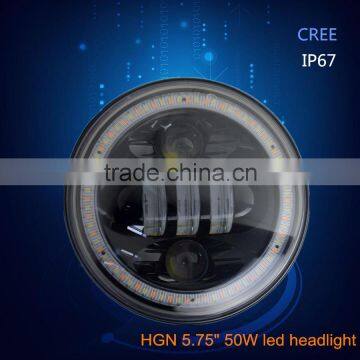 Smart design 50w 5.75'' led headlight for harley motorcycle