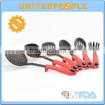 Rubber Handle 6 Piece Nylon Non-Stick Kitchen Utensil Set