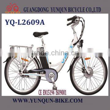 fashion lady electric bicycle 2016/bicycle with lithium battery /YQ-L2609A